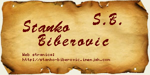 Stanko Biberović vizit kartica